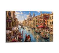 ASDFGHJKLZA Italian Venice Water City Canvas Prints Modern HD Wall Art Artwork Poster Decor for Home, Bedroom, Living Room, Office Decorations, Gift 08x12inch(20x30cm)