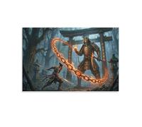 ASDFGHJKLZA Japanese Samurai Battle Canvas Wall Art Prints Torii Gate Forest Home Decoration Art 08x12inch(20x30cm)