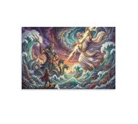 ASDFGHJKLZA Zeus, Poseidon Canvas Prints Unframed Modern Artwork Decor HD Wall Art Poster for Office, Living Room, Bedroom, Home Decorations, Gift 20x30inch(50x75cm)