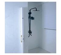 ASDFGHT Bath Screens for Showers Push Pull Invisible Shower Curtain, No Punching Partition Space Curtain, Privacy Protection Curtain (Color : White, Size : W110xH180cm)
