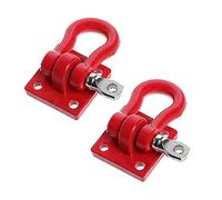 asdfs Metal Trailer Tow Hooks Buckle, Shackles Accessory for 1/10 Scale RC Crawler D90 SCX10 Car,Red