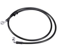 ASDGH 120cm AN3 M10 Car Brake Line Oil Hose Pipe Fitting 28° 90° Black Stylish Design Rear Brake Hose