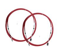 ASDGH 2Pcs 14Ft Throttle Shift Control Cable, for YAMAHA, Outboard Boat Motor Red Heavy Duty Marine-Grade Wire Harness