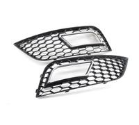 ASDGH 2Pcs Mesh Type Perforated Fog Light Frame Auto Spare Parts, for A4L B9 2013-2015 8K0807681K8K0807682K 8KD80768 Fog Light Trim Frame(BLACK With plating)