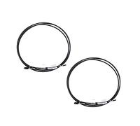 ASDGH 2pcs Throttle Cable Black Marine Boat Motor Control Lever 10FT Marine-Grade Wire Harness