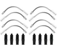 ASDGH 4 Sets V Bike Brake Noodles Bicycle Cable Guide Pipe, Bike Repair Parts Cycling Brake Pipes Rubber Hoses, for Road Mountain Rear Brake Hose(Black v Brake Noodles)