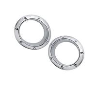 ASDGH Car Accessories Chrome Front Bumper Fog Light Grille Foglamp Cover Driving Light Frame Left Right, for NISSAN, Pickup Paladin Fog Light Trim Frame(BLACK Left and Right)