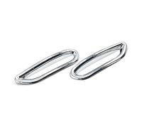 ASDGH Car Chrome Silver Rear Reflector Fog Light Lamp Cover Trim Bezel Frame, for NISSAN, for Qashqai, J11 2014-2017 Fog Light Trim Frame