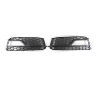 ASDGH For A5 2013-2017 Car Accessorie 2Pcs Honeycomb Front Fog Light Frame Middle Net 8T0807681K 8T0807682K 8T0807681M 8T0807682M Fog Light Trim Frame(BLACK Black)