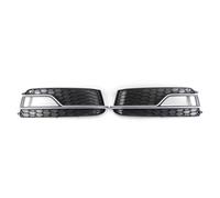 ASDGH For A5 2013-2017 Car Accessorie 2Pcs Honeycomb Front Fog Light Frame Middle Net 8T0807681K 8T0807682K 8T0807681M 8T0807682M Fog Light Trim Frame(BLACK With plating)