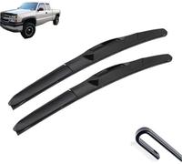ASDGH Quality Car Wiper, for Chevrolet, Silverado 2500 22"+22" 2001-2006 Front Window Washer Windscreen Windshield Wipers Blades Perfect, for windshields (Color : RIGHT WHEEL DRIVER) Rear Windscreen W