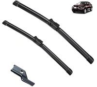 ASDGH Quality Front Wiper Blades Set, for NISSAN, JUKE F16 2020 2021 2022 2023 Windshield Brushes Windscreen Window Washer Cover Adapter Motor Perfect, for windshields Rear Windscreen Wiper(BLACK RHD