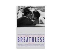 ASDGHIAWEUWQ Breathless Movie Poster Modern, Retro Art Aesthetics Canvas Painting Art Poster Cover Wall 16x24inch(40x60cm) Unframe-style