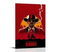 ASDGHIAWEUWQ Django Unchained Classic Movie Poster Modern, Retro Art Aesthetics Canvas Painting Art Poster Cover Wall 20x30inch(50x75cm) Frame-style
