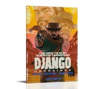 ASDGHIAWEUWQ Django Unchained Classic Movie Poster Modern, Retro Art Aesthetics Canvas Painting Art Poster Cover Wall 08x12inch(20x30cm) Frame-style
