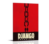 ASDGHIAWEUWQ Django Unchained Classic Movie Poster Modern, Retro Art Aesthetics Canvas Painting Art Poster Cover Wall 20x30inch(50x75cm) Frame-style