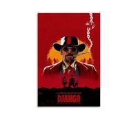 ASDGHIAWEUWQ Django Unchained Classic Movie Poster Modern, Retro Art Aesthetics Canvas Painting Art Poster Cover Wall 16x24inch(40x60cm) Unframe-style