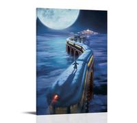 ASDGHIAWEUWQ The Polar Express Movie Poster Modern, Retro Art Aesthetics Canvas Painting Art Poster Cover Wall 16x24inch(40x60cm) Frame-style