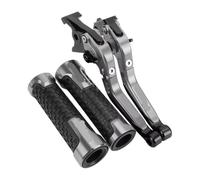 ASDGHJF Motorcycle Adjustable Brake Levers for Ducati for Monster M600 M 600 1994-2001 2000 1995 Motorcycle Adjustable Brake Clutch Handlebar Handle Bar Ends Grips Caps Levers(18)