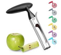 Asdirne Apple Corer, Apple Corer Remover with ABS Handle and Serrated Stainless Steel Blade, Black