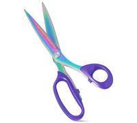 Asdirne Fabric Scissors, Dressmaking Scissors with Heavy Duty Titanium Plated Stainless Steel, Tailor Scissors for Cutting Fabrics and Leather, Purple, 10 Inch