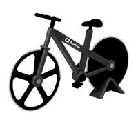 Asdirne Pizza Cutter, Bicycle Pizza Cutter Wheel with Non-Stick Stainless Steel Super Sharp Blades, Novelty Gift, 19cm, Black