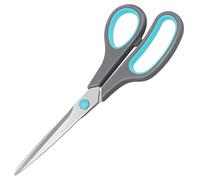 Asdirne Scissors, Stainless Steel Blades, Soft Grip Handle, Suitable for Households,Offices and Schools, All Purpose, Blue/Grey, 21.5 cm