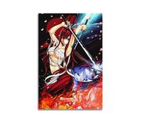 ASDIVMZZC Erza Scarlet Fairy TailAnime Cartoon Poster Poster Decorative Painting Canvas Wall Posters And Art Picture Print Modern Family Bedroom Decor Posters 24x36inch(60x90cm)