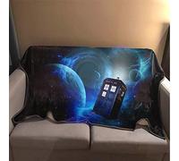 ASDIWON Doctor Who Blanket Flannel Warm Soft Plush on The Sofa Bed Blanket Suitable for Air Conditioning Blanket Nap Blanket (D,100x150cm(40x60in))