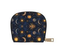 ASDJHFABKY Celestial Stars Leather Bag Stars Wallet Constellations Card Pack Outdoor Adventurers - Durable Card case for Trails 9X11CM
