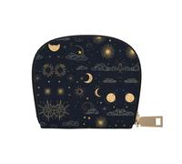 ASDJHFABKY Constellations Leather Bag Celestial Stars Wallet Stars Card Pack Hotel Guests - Key Card and Reward Member Storage 9X11CM