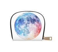 ASDJHFABKY Multiple Stars Pattern Wallet Science-Fiction Style Card Pack Moon Leather Bag Urban Explorers - Compact Carry for City Adventures 9X11CM