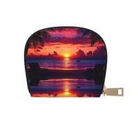 ASDJHFABKY Palm Trees Wallet Beach Sunset Card Pack Sunshine Beach Leather Bag Amusement Park Goers - Fast Pass and Payment Cards 9X11CM