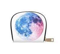 ASDJHFABKY Science-Fiction Style Card Pack Multiple Stars Pattern Leather Bag Moon Wallet Tech-Savvy Users - RFID-Protected Card Storage 9X11CM