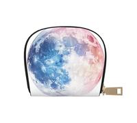 ASDJHFABKY Science-Fiction Style Leather Bag Multiple Stars Pattern Wallet Moon Card Pack Outdoor Adventurers - Durable Card case for Trails 9X11CM