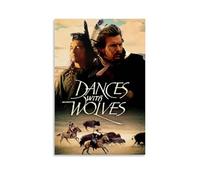 ASDJWAUEYWEH Dances with Wolves Poster Canvas Decor Wall Art Posters Vintage Art Esthetic Decoration for Living Room Bed Room 08x12inch(20x30cm) Unframe-style