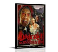 ASDJWAUEYWEH Dracula Has Risen from The Grave Poster Canvas Decor Wall Art Posters Vintage Art Esthetic Decoration for Living Room Bed Room 12x18inch(30x45cm) Frame-style