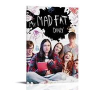 ASDJWAUEYWEH My Mad Fat Diary Poster Canvas Decor Wall Art Posters Vintage Art Esthetic Decoration for Living Room Bed Room 16x24inch(40x60cm) Frame-style