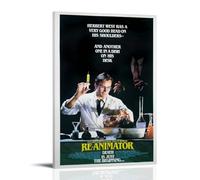 ASDJWAUEYWEH Re-Animator Poster Canvas Decor Wall Art Posters Vintage Art Esthetic Decoration for Living Room Bed Room 24x36inch(60x90cm) Frame-style