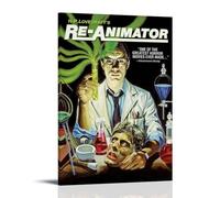 ASDJWAUEYWEH Re-Animator Poster Canvas Decor Wall Art Posters Vintage Art Esthetic Decoration for Living Room Bed Room 24x36inch(60x90cm) Frame-style