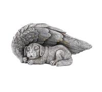 ASDMAOE Dog Pet Memorial Stones Gifts, Pet Loss Sympathy Remembrance Personalised Memorial Plaque with Solar Light Grave Markers Dog Statue Garden Decor Outdoor(Gray With light)