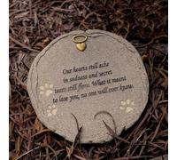 ASDMAOE Pet Memorial Stone - Paw Print Plaque - Outdoor Memorial Plaques -Dog Pet Remembrance Tribute Bereavement Ornament