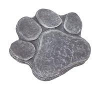 ASDMAOE Pet Tombstone - Paw Shaped Grave Marker - Garden Outdoor Monument Memorial Stone Resin - Dog Pawprint Memorial Stone(Rock Grey)