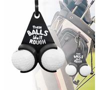 asdmm Golf Ball Holder - These Balls Like it Rough 3D Funny Printed with 2 Tee Slots, Quick-Draw Release, 1 Pc