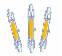 ASDNN R7S 78mm LED Bulb 4W Warm White 2700K COB Filament Chip Linear Light Bulb Double Ended Reflector Light 50W Halogen Replacement Energy Saving R7s Floodlight (2Pack)