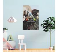 ASDOCVX Ark Survival Evolved Game Poster Poster Decorative Painting Canvas Wall Posters And Art Picture Print Modern Family Bedroom Decor Posters 20x30inch(50x75cm)