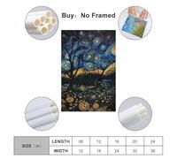 ASDOCVX Starry Night Famous Painting Decorative Poster Poster Decorative Painting Canvas Wall Posters And Art Picture Print Modern Family Bedroom Decor Posters 24x36inch(60x90cm)