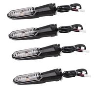 ASDSFR For Kawasaki For Versys 650 1000 X250 X300 Motorcycle LED Turn Signal Indicator Lights Blinkers Front Rear Flasher Lamps Running Motorcycle Turn Signal Lights(4pcs Clear)
