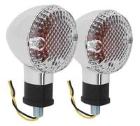 ASDSFR For Yamaha For Bolt XV950 XV 950 R/C For Spec 2014-2018 Motorcycle Front Rear Turn Signal Light Flasher Retro Indicator Lamp Blinker Running Motorcycle Turn Signal Lights(Silver Clear Shell)