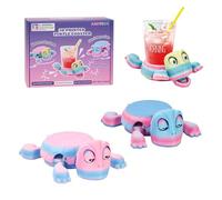 ASDTGOE 3D Printed Funny Turtle Coasters - Colorful Wacky Turtle Coaster Stress Relief Toys, Desktop Decorations for Home, Office, Party, One Piece (Elegant Iridescent)